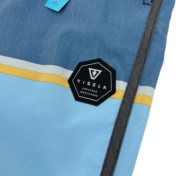 NEW Vissla Men's The Point 19.5" Boardshorts Gray/Blue Size 38x8 - Picture 3 of 14